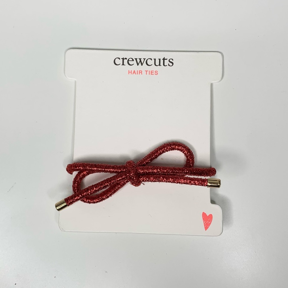 NWT J. Crew Crewcuts Kids Hair Tie Bow Red